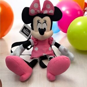 Disney Minnie Mouse Pink‎ and Black Stuffed Back Pack NWT